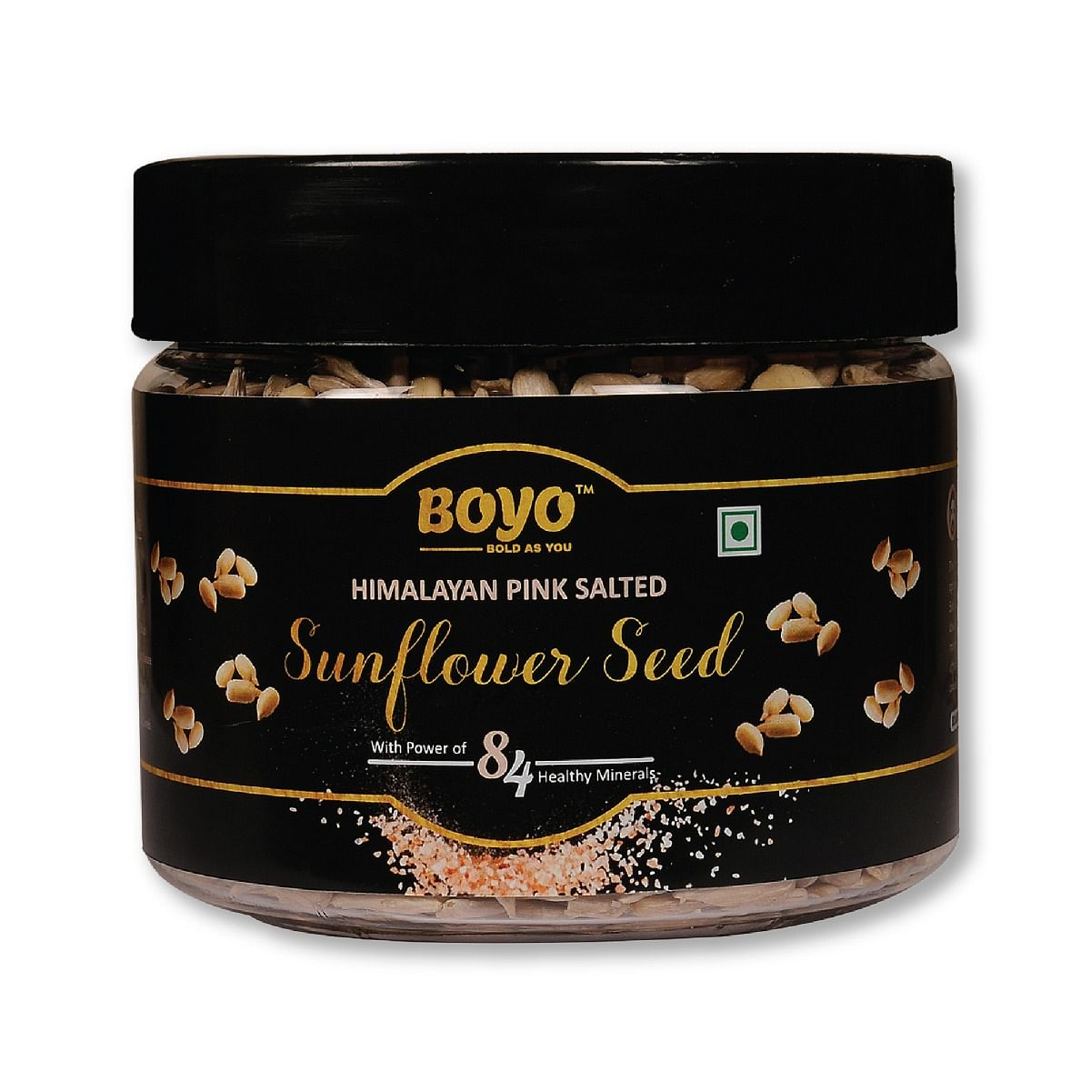 

BOYO Roasted Sunflower Seeds 250g - Himalayan Pink Salted, Healthy, High Protein