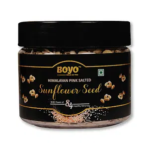 BOYO Roasted Sunflower Seeds 250g - Himalayan Pink Salted, Healthy, High Protein