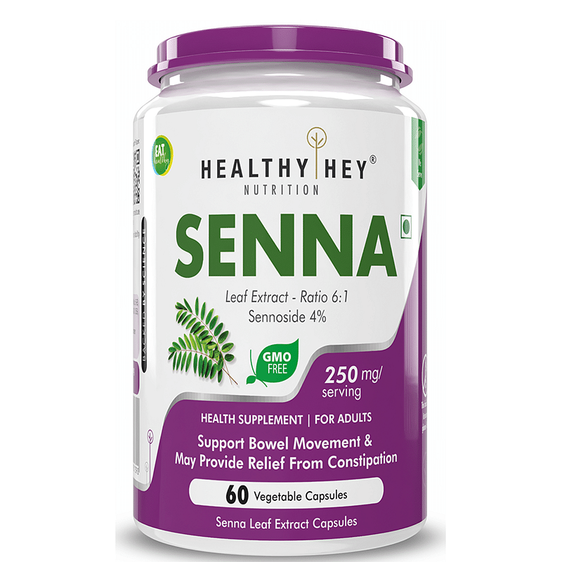 

HealthyHey Nutrition Senna Leaf Extract - Natural Laxative & Helps Bowel Movement - Ratio 6:1 - 60 Vegetable Capsules