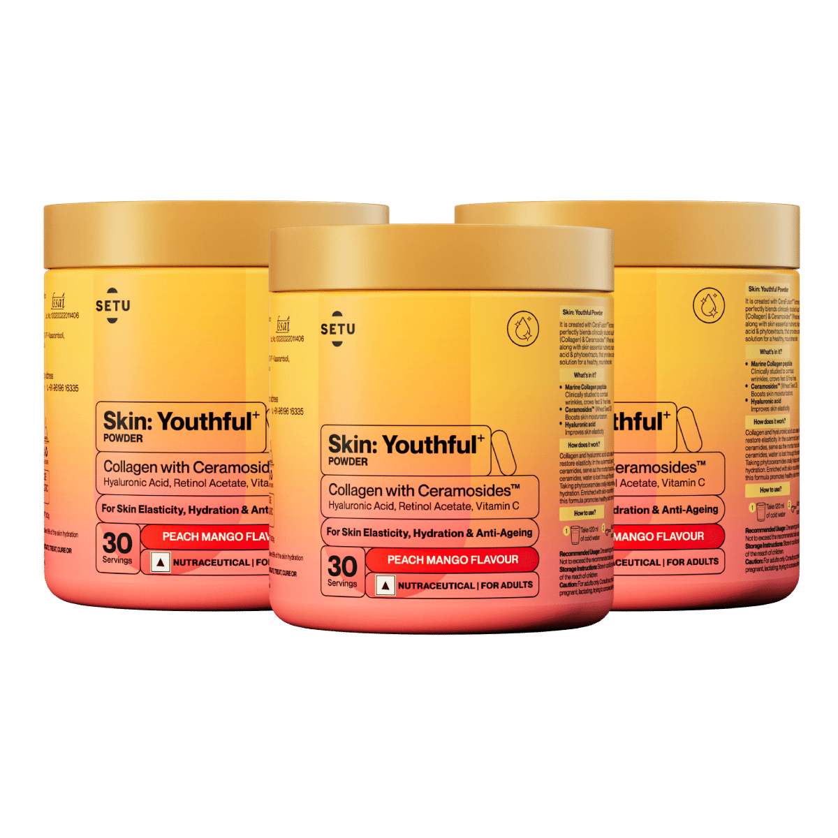 

Setu Skin Youthful Marine Collagen Powder Supplements for men and women,210 g | Vitamin C, Zinc and Biotin | Supports Healthy Skin, Hair, Nails, Bo...