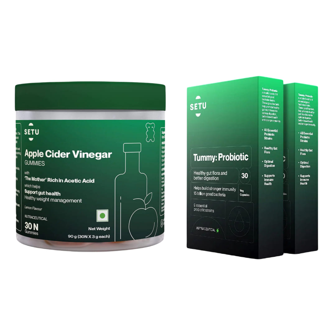 Setu Digestion Boost Tummy Probiotic 30 Capsules & Tummy Apple