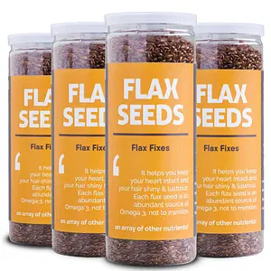 Omay Foods Roasted Flaxseeds, 160g (Pack of 4)