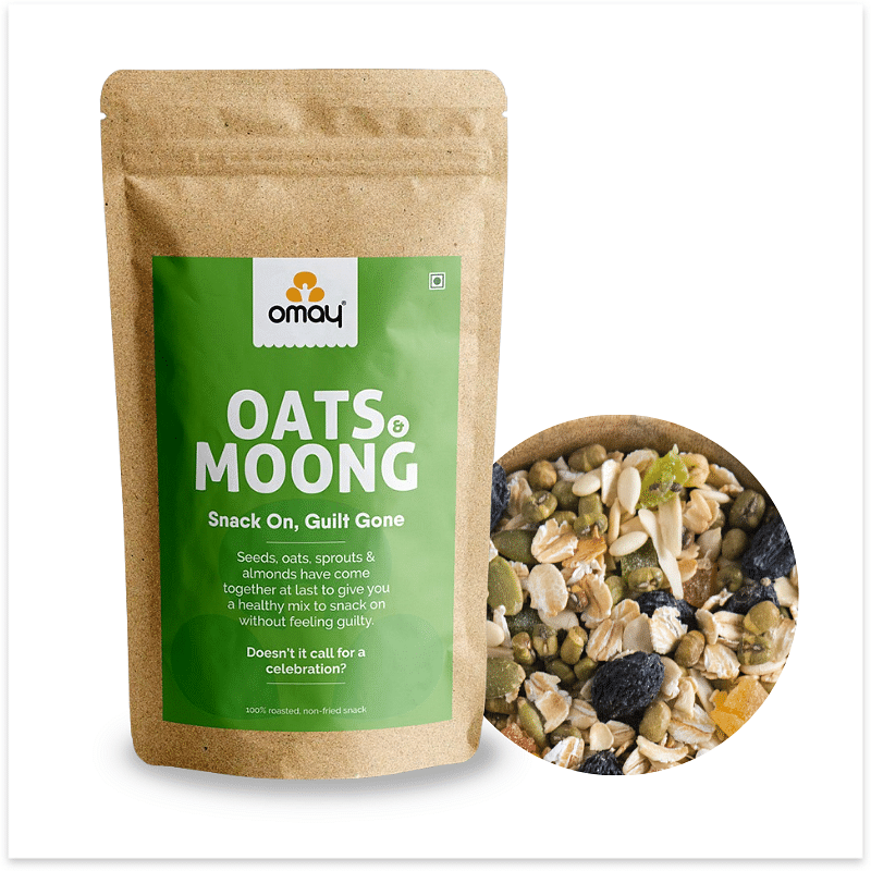 

Omay Foods Oats & Moong Mix, 400g Pouch - Trail Mix