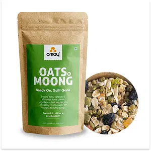Omay Foods Oats & Moong Mix, 400g Pouch - Trail Mix
