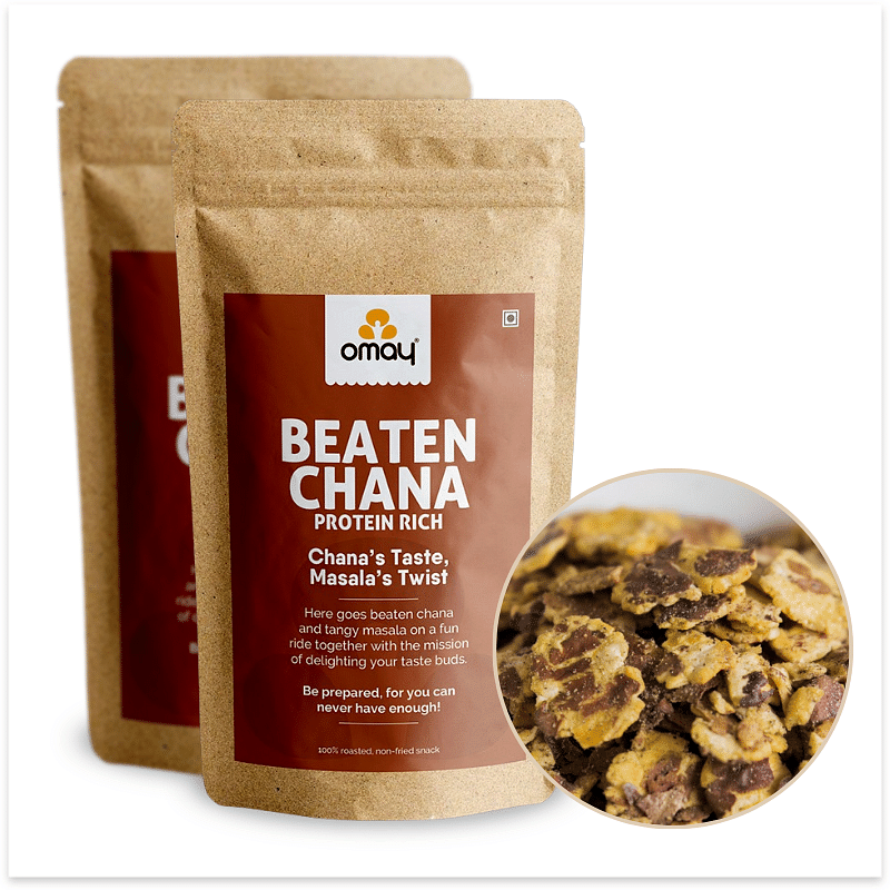 Omay Foods Roasted Chana Jar, 400g Pouch