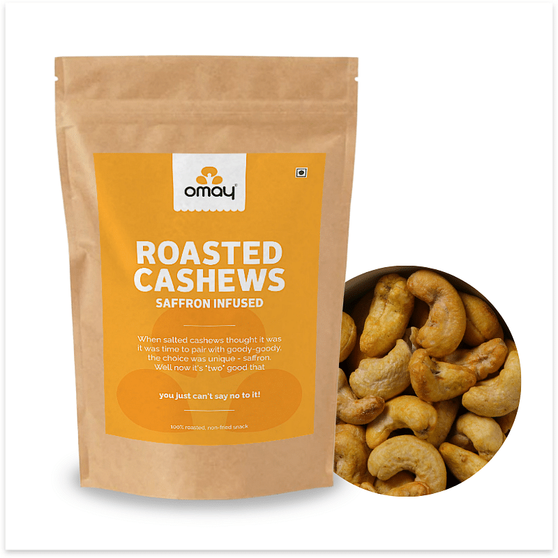 

Omay Foods Roasted Cashews - Saffron Infused, 400g Pouch