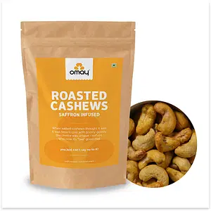 Omay Foods Roasted Cashews - Saffron Infused, 400g Pouch