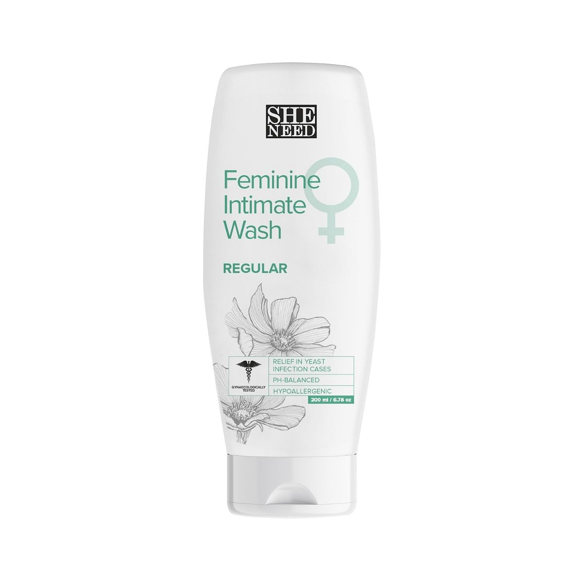 

SheNeed Regular Feminine Intimate Wash - Reduces Yeast Infection, Protects Against UTI And Itching With Ph-3.5. 100% Natural with Thyme Extracts An...