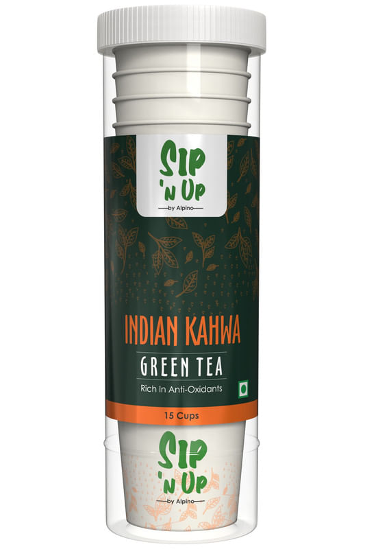 Sip N Up Certified Organic Detox Kahwa Green Tea, 15 Ready to Drink