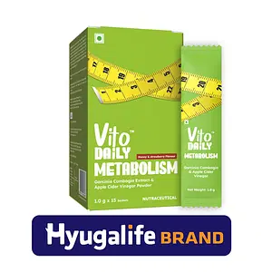 Vito Daily Metabolism direct to mouth powder supports weight management & digestion 15 Sachets Honey - Strawberry