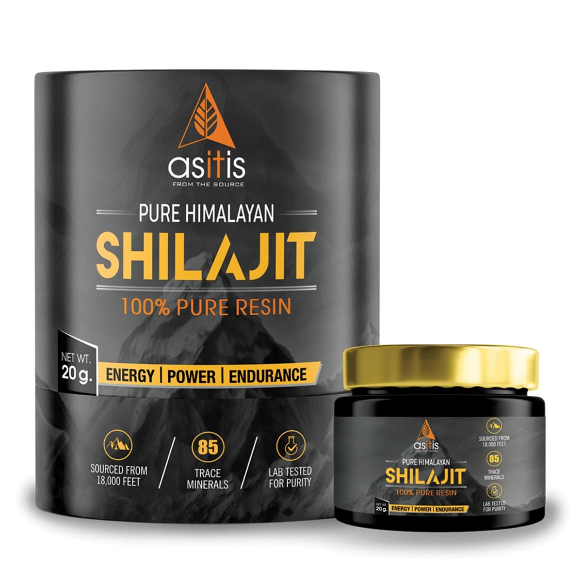 

AS-IT-IS Nutrition Pure Shilajit 20g| 100% Natural Himalayan Resin| Rich in Fulvic Acid| Source of Antioxidants & Minerals |Boosts Energy, Power &a...