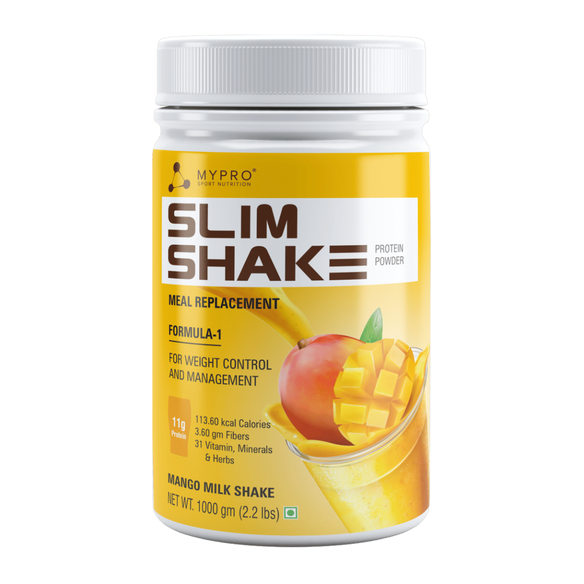 

Mypro Sport Nutrition Slim Shake Protein Powder-Meal Replacement Shake For Weight Control & Management-Sugar Free,(11 g Protien 113.60 kcal calorie...
