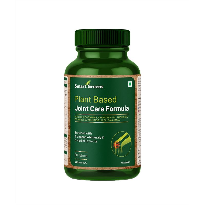 

Smart Greens Plant Based Joint Care Formula with Glucosamine, Chondroitin, Turmeric, Boswellia, Moringa, Amla & Alfalfa– 60 Tablets