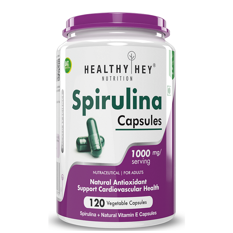 

Healthyhey Nutrition spirulina capsules 1000mg 120 capsules