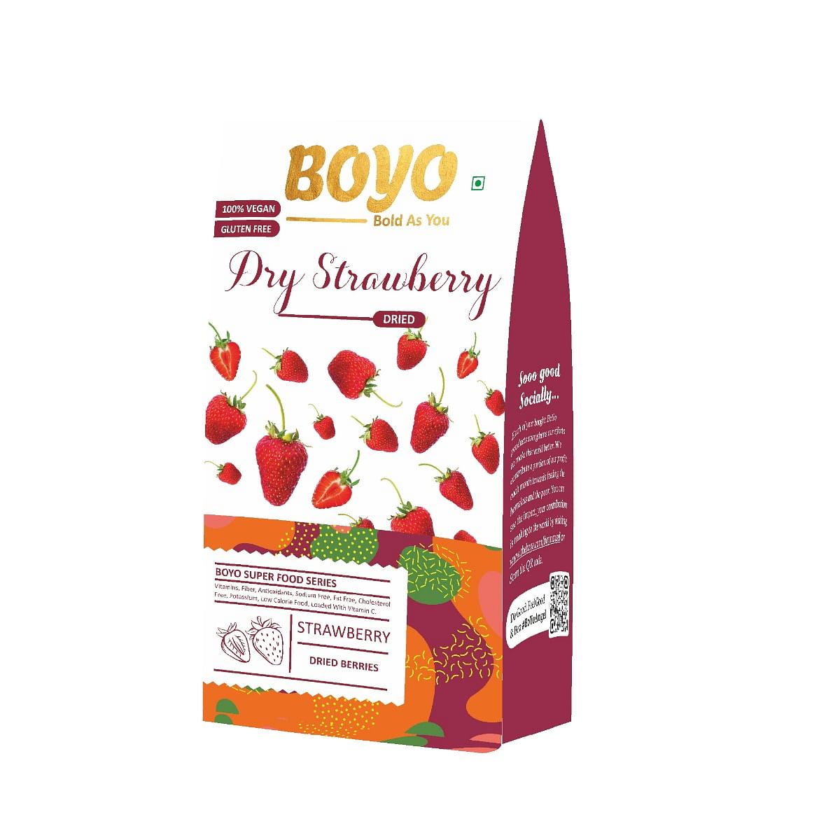 

BOYO Dried Strawberries - 250g Whole Strawberries, Handpicked Berries