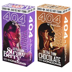 Bold Care 404 Super Ultra Thin Chocolate Flavored Condoms For Men (Chocolate + Strawberry)