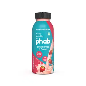 Phab Protein Milkshake - Strawberries & Cream Pack of 6
