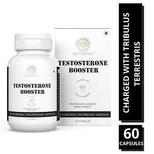 NEWTREESUNs Testosterone Booster capsules for Men Stamina, Growth, muscle strength, physical endurance, stronger bones etc with Natural Ashwagandha, Shilajeet - 500 mg - 60 Veg Capsules