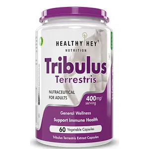 HealthyHey Nutrition Tribulus Terrestris - 60 Count 60% Saponins  Maximum Strength