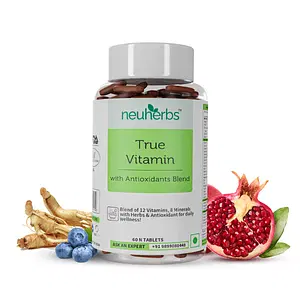 Neuherbs True vitamin | Multivitamin for men and women with Antioxidant & herbs blend (Vitamin C, Zinc,Vitamin D3, Ginseng Extract etc ) for Energy, Stamina & Immunity, 60 Multivitamin Tablets