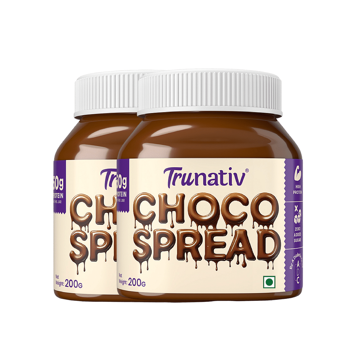 

Trunativ High Protein Choco Spread | No Added Sugar - Sweetened with Monkfruit | No Palm Oil, No Preservatives | Chocolate Spread for Bread | 200g ...