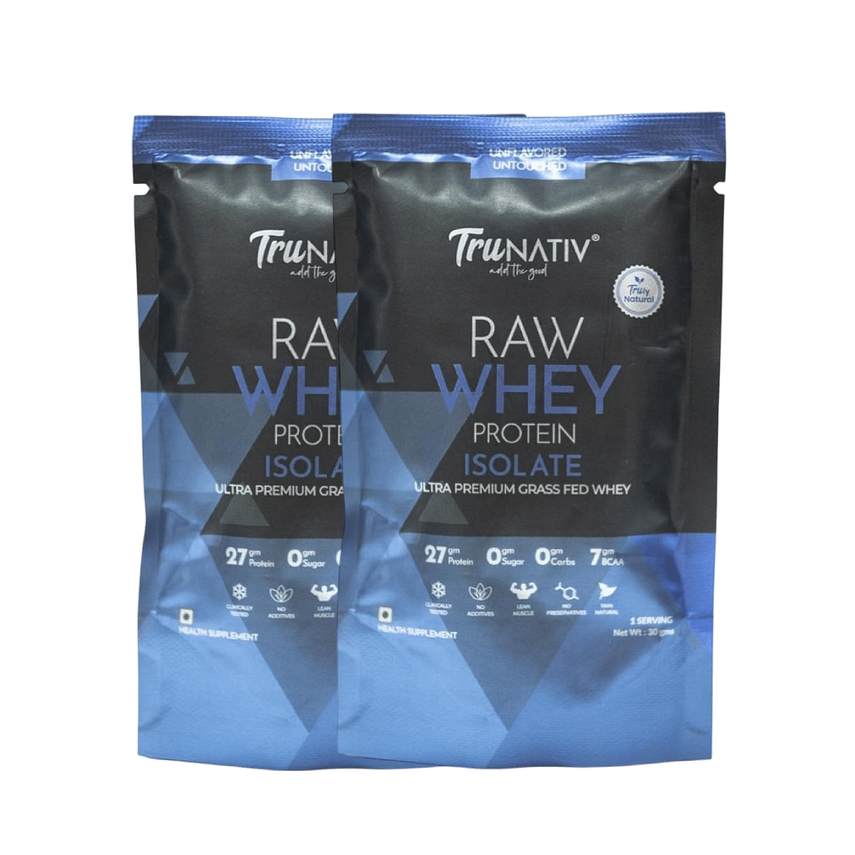 

TruNativ Raw Whey Protein Isolate Powder| 27g Protein (7g BCAA) | Enhances Lean Muscle Mass | No Added Carbs & No Added Sugar | Unflavoured 30g Pro...