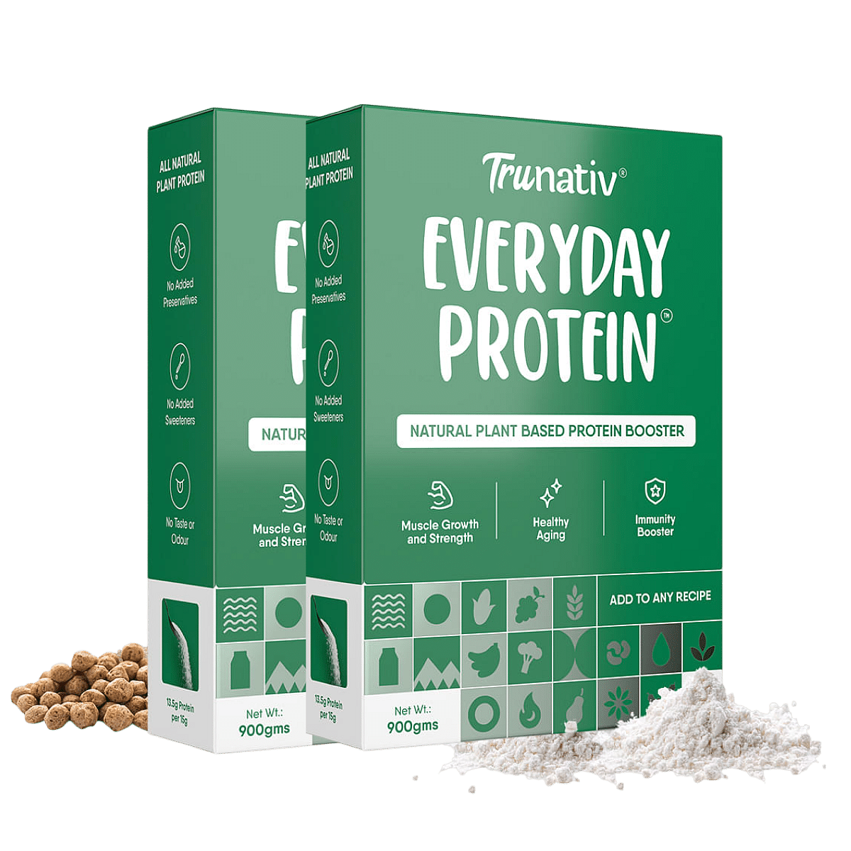 

TruNativ Everyday Plant Protein| 13.5g Protein| Soy, Pea & Brown Rice Protein| Keto Friendly| For Men & Women| Cook, Bake, Blend| Add to your Daily...