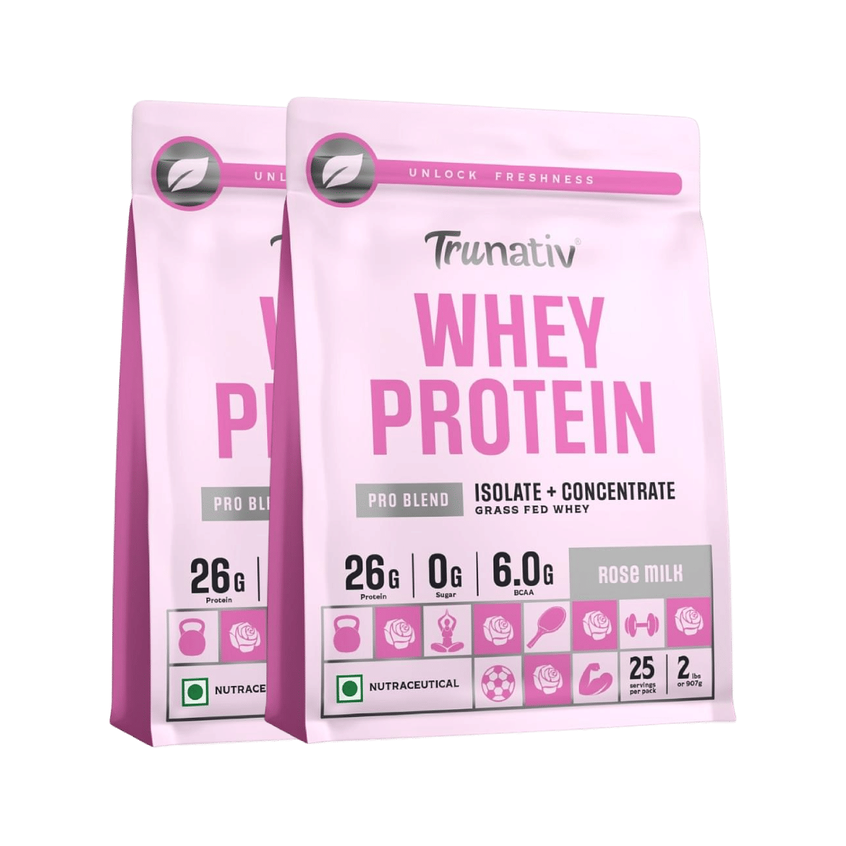 

Trunativ Whey protein powder | Blend with Isolate and Concentrate | 26g Protein | 6g BCAA | No added Sugar | Faster Muscle Recovery & Improved Stre...