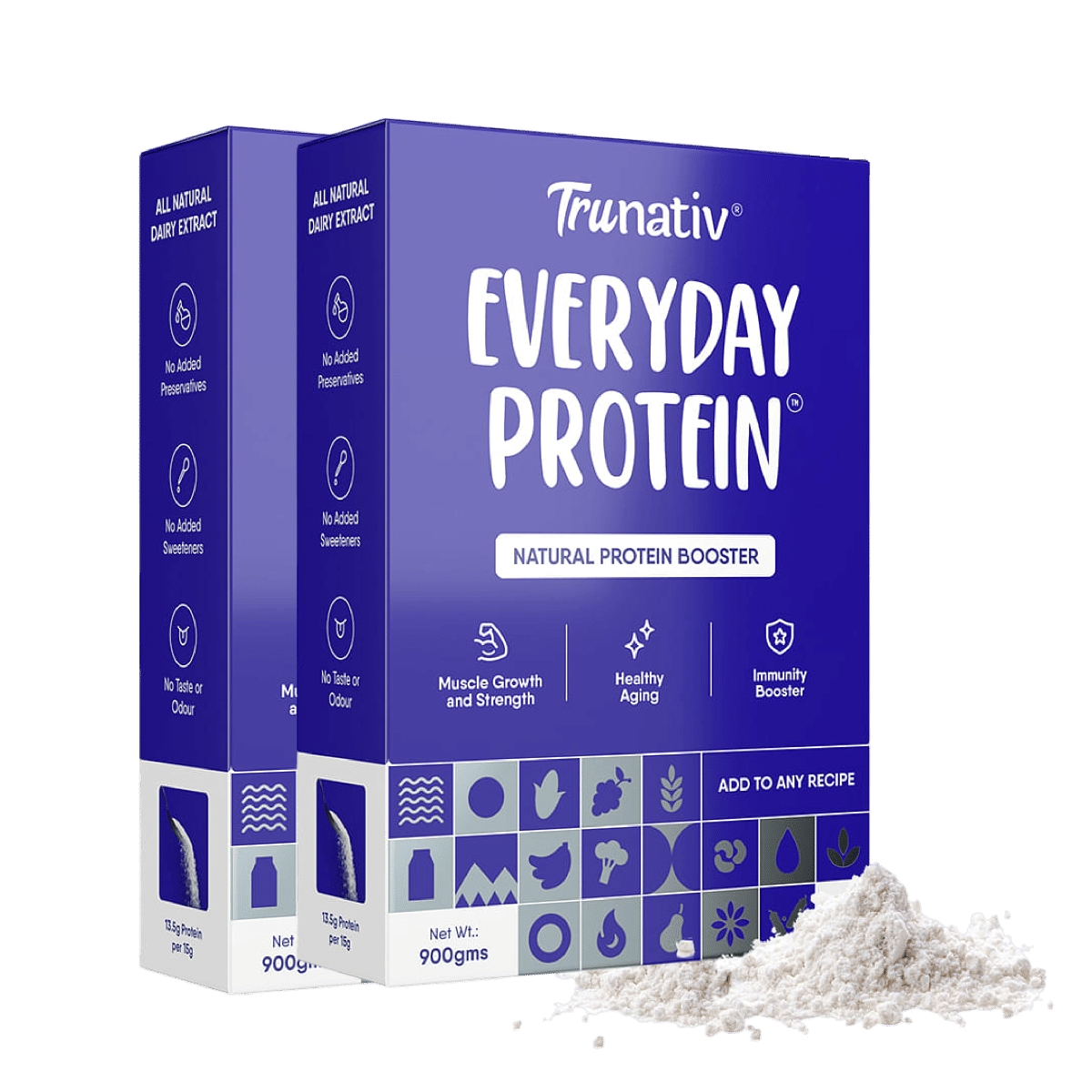 

TruNativ Everyday Protein| 13.5g Protein| With Whey Protein Isolate| Dairy Extract| Enhances Muscle Growth & Strength| For Men & Women| Stir, Bake,...