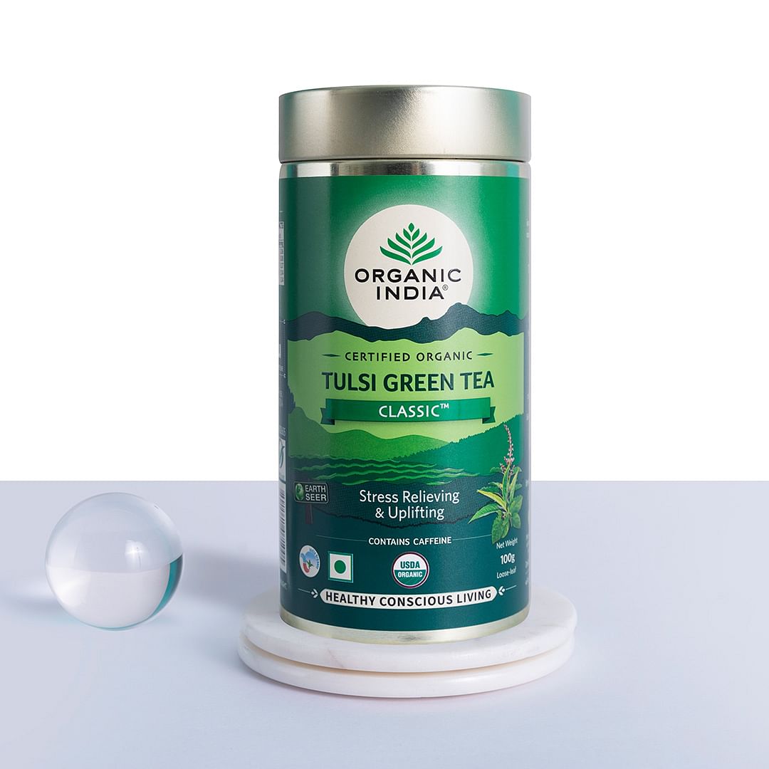 

Organic India Tulsi Green Tea Classic 100 g Tin