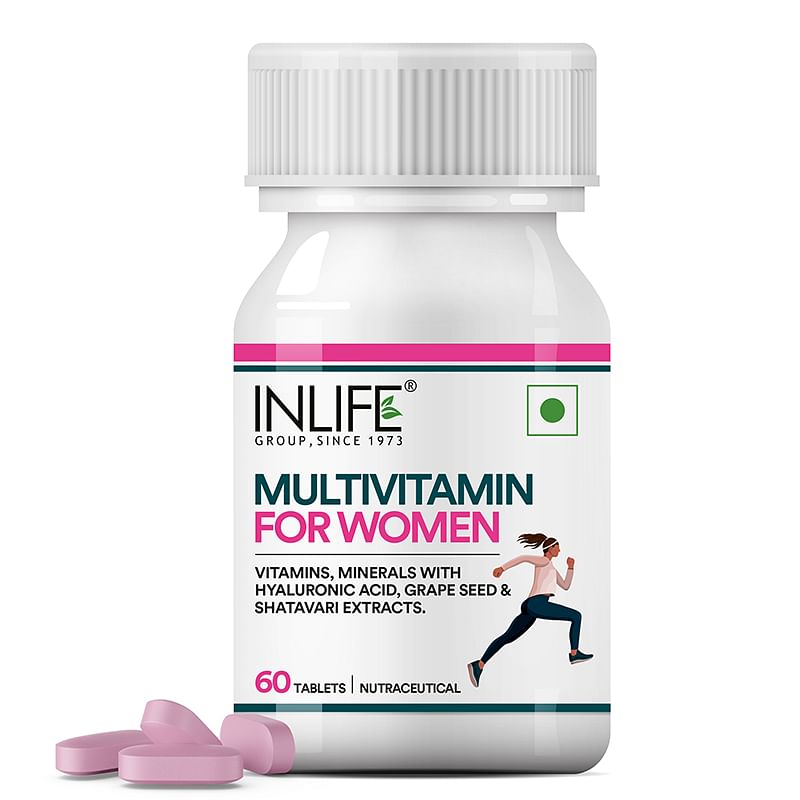 

INLIFE Women's Multivitamin Tablets | 60 Tablets | Enriched with Zinc, Vitamin C, Vitamin D, and Essential Multiminerals | Supports Immunity and En...