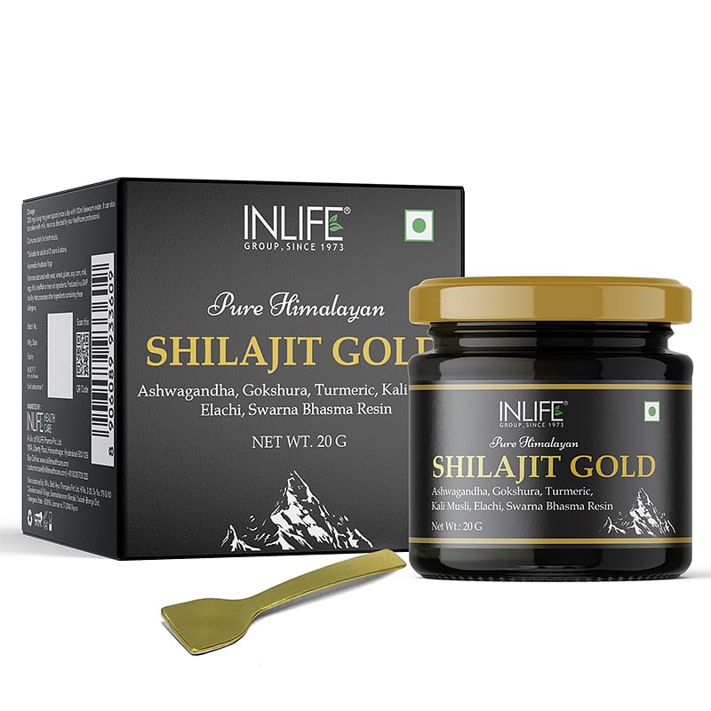 

INLIFE Shilajit Gold 20g | Original Himalayan Shilajeet Resin with Ashwagandha, Tribulus, Turmeric, Kali Musli for Strength, Endurance & Stamina | ...