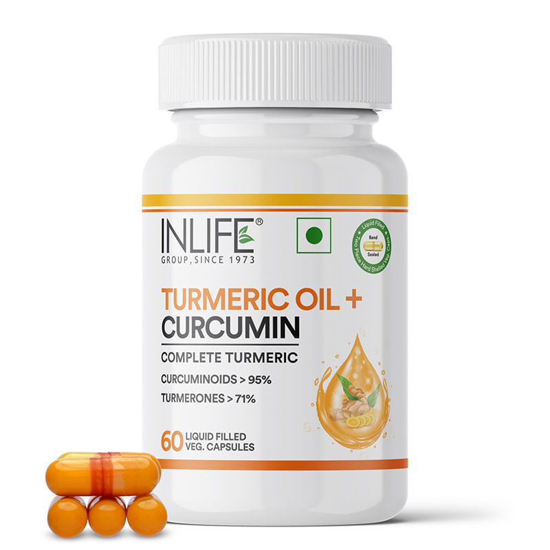 

INLIFE Curcumin Capsules with Turmeric Oil | 71% Turmerones & 95% Curcuminoids | Supercritical CO₂ Extracted Oil Supplement | Immune Support & Join...