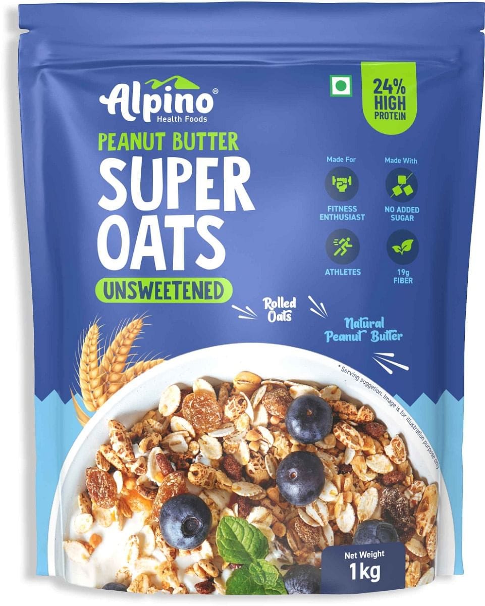 Alpino Peanut Butter Super Oats Unsweetened