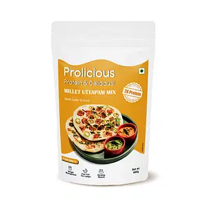 Prolicious Millet Uttapam | 2X Plant Protein | Goodness of Millets | 400g
