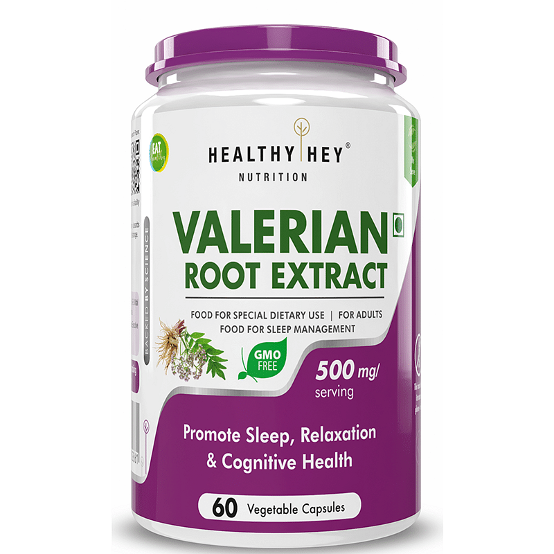 HealthyHey Nutrition Valerian Root Extract - 60 Vegetable Capsules