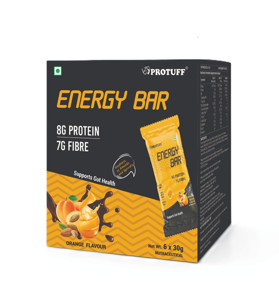 PROTUFF Vegan Bar - Orange (Box of 6 bars X 30g Each)-picture-16
