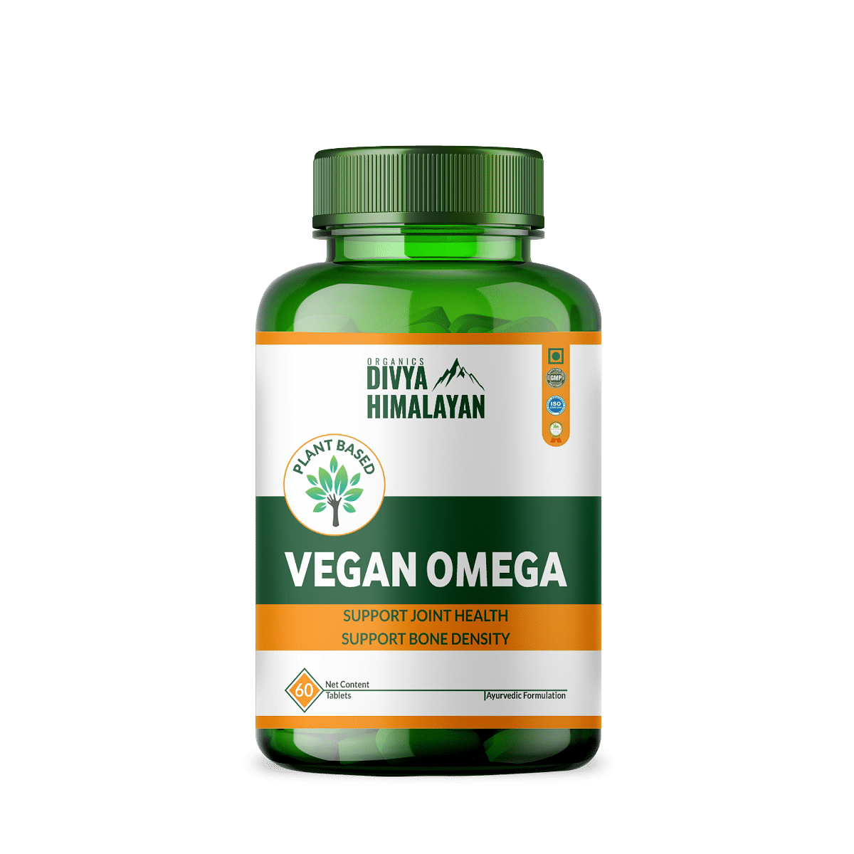 

Divya Himalayan Vegan Omega 3-6-9 Tablets | 100% Natural & Vegan Omega Fatty Acids | Supports Heart, Brain, Joint & Skin Health | 60 Tablets