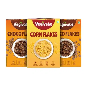 Vegivate 2 Choco Flakes & 1 Cornflakes Pack of 3 (300 gm each)