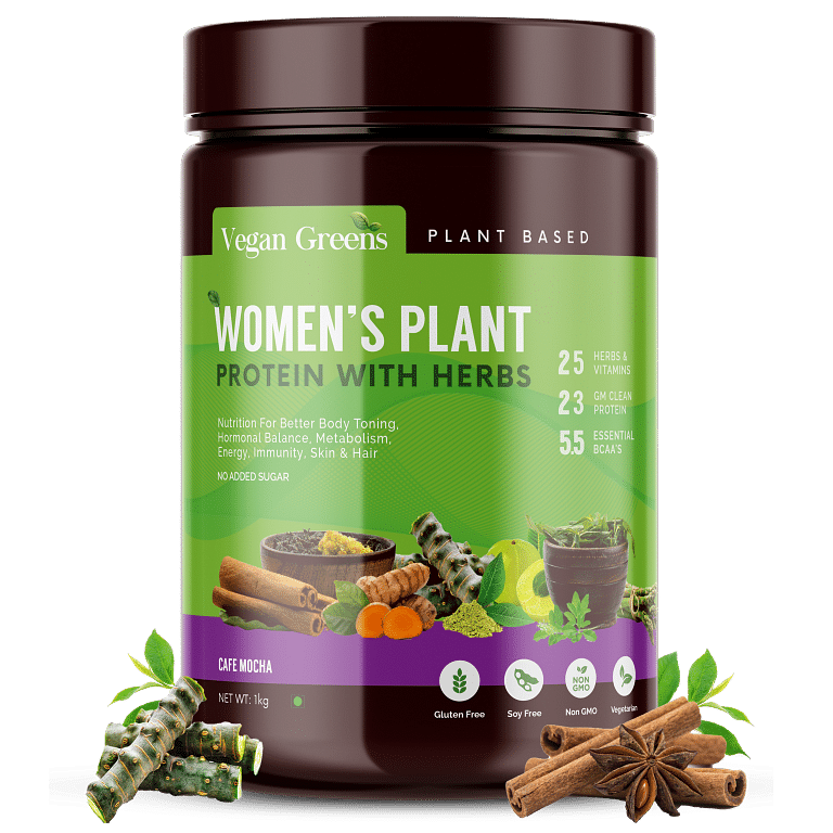 

Vegan Greens Women Plant Protein With Ayurvedic Herbs- Natural Clean Plant Protein, Herbs, Vitamins & Minerals For Hormonal Balance, Metabolism, Sk...