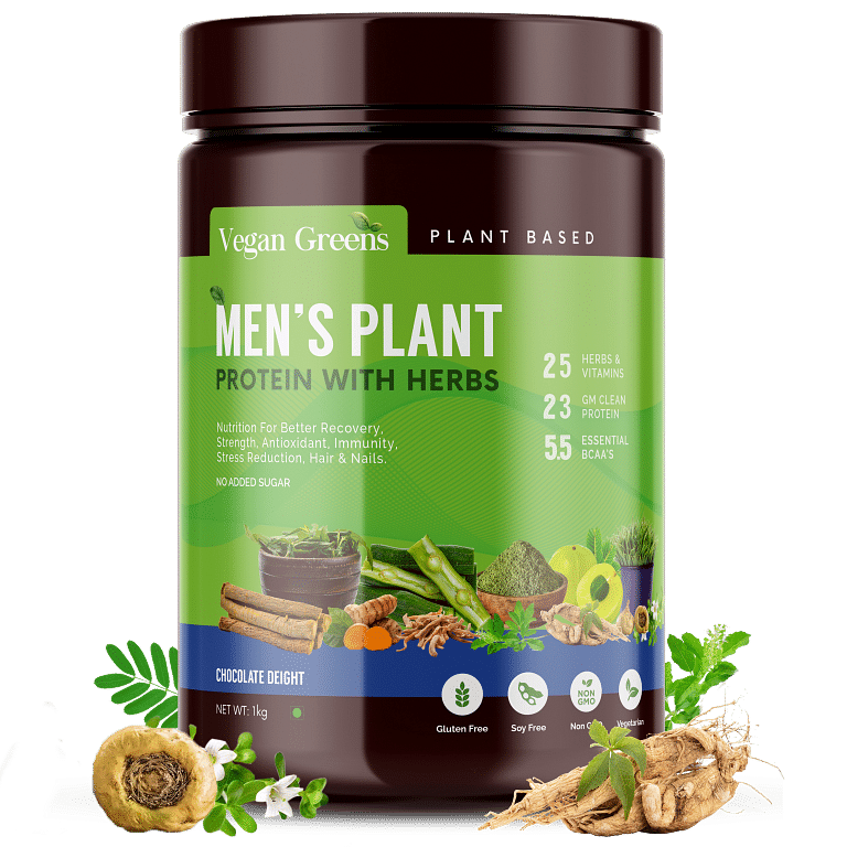 Vegan Greens Men Clean Plant Protein With Ayurvedic Herbs [Added Vitamins, Minerals & Herbs For Lean Muscle Growth, Stamina, Metabolism, Immunity, Stress Relief]-image-38