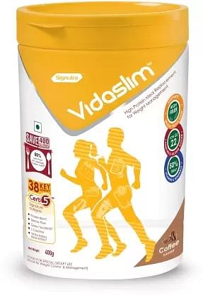 

Vidaslim High Protein Meal Replacement for Weight Management- Jar (Coffee Flavored, 400g)