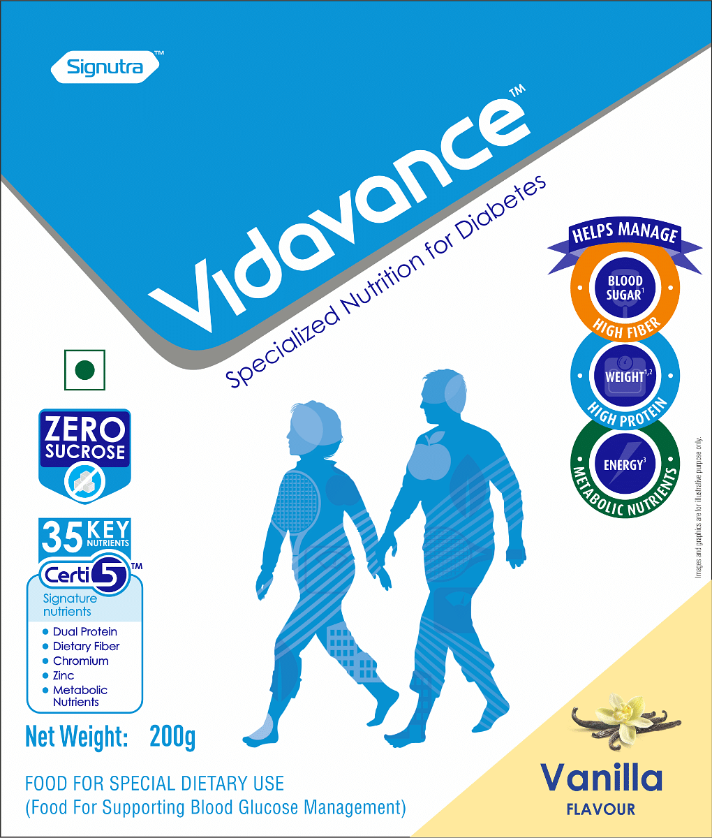 

Vidavance Advanced Nutrition for Diabetes and Pre-Diabetes - BIB (Vanilla Flavored, 200g)