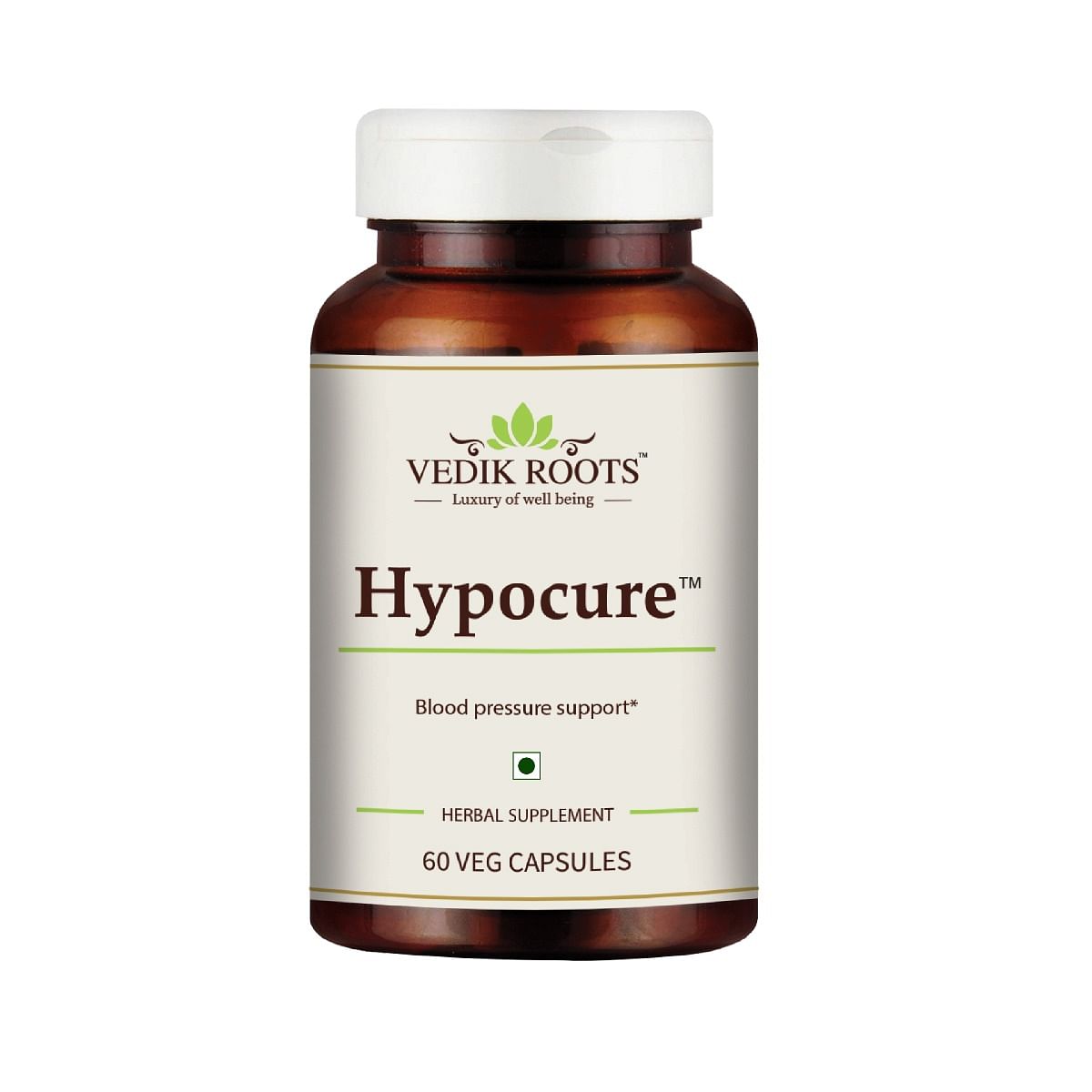 

Vedikroots Hypocure Capsule - BP Capsules ( Control Hypertension, Naturally Reduce Stress & Anxiety)