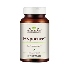 Vedikroots Hypocure Capsule - BP Capsules ( Control Hypertension, Naturally Reduce Stress & Anxiety)