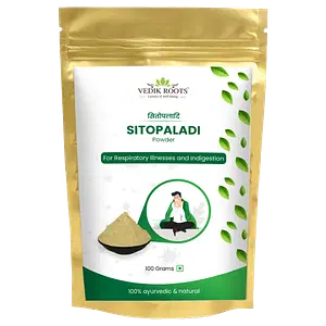 Vedikroots Pure Sitopaladi Powder – Say Goodbye To Your Dry Cough And Cold Easily(100 GM)