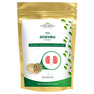 Vedikroots Pure Gokhru Powder For Kidney Stones And Urinary Tract Infections(100 GM)