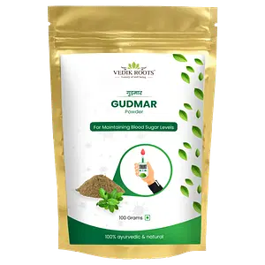 Vedikroots Pure Gudmar Powder: A Smart Ayurvedic Solution for Effectively Balancing Diabetes Levels!!(100 GM)