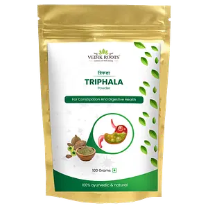 Vedikroots Pure Triphala Powder – The Natural Solution For Constipation & Gas Relief(100 GM)