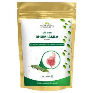 Vedikroots Pure Bhumi Amla Powder – Organic And Pure Formula For Healthy Liver Functioning And Digestive Strength(100 GM)